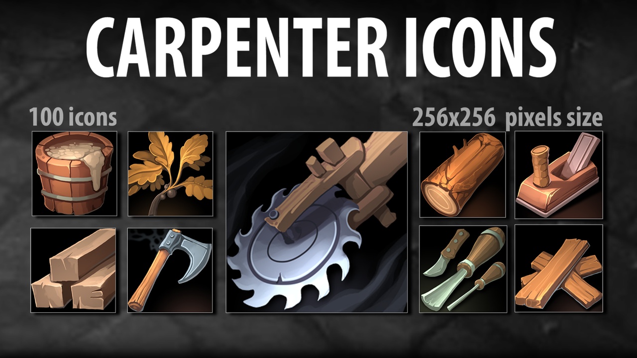 Carpenter Icons 제품 등록을 위한 미디어 1개
