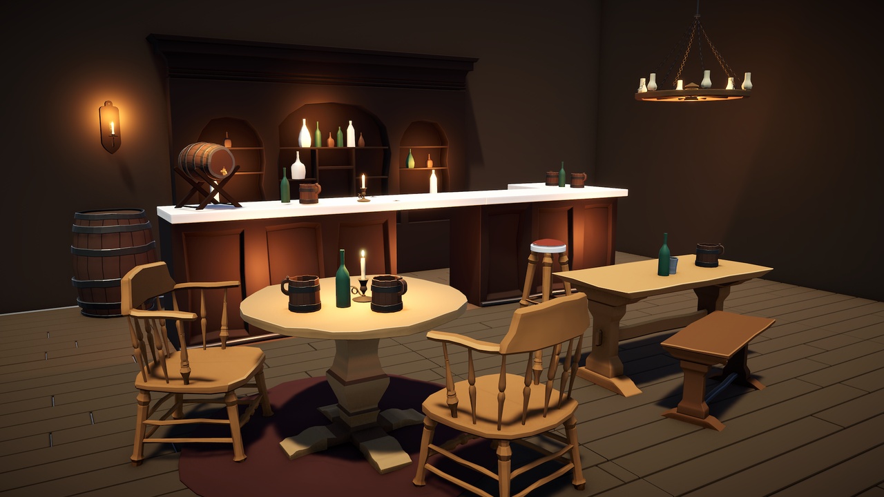 Media 1 for listing Stylized Tavern + Inn Interiors (30+ Props) — Modular Fantasy Interior Pack