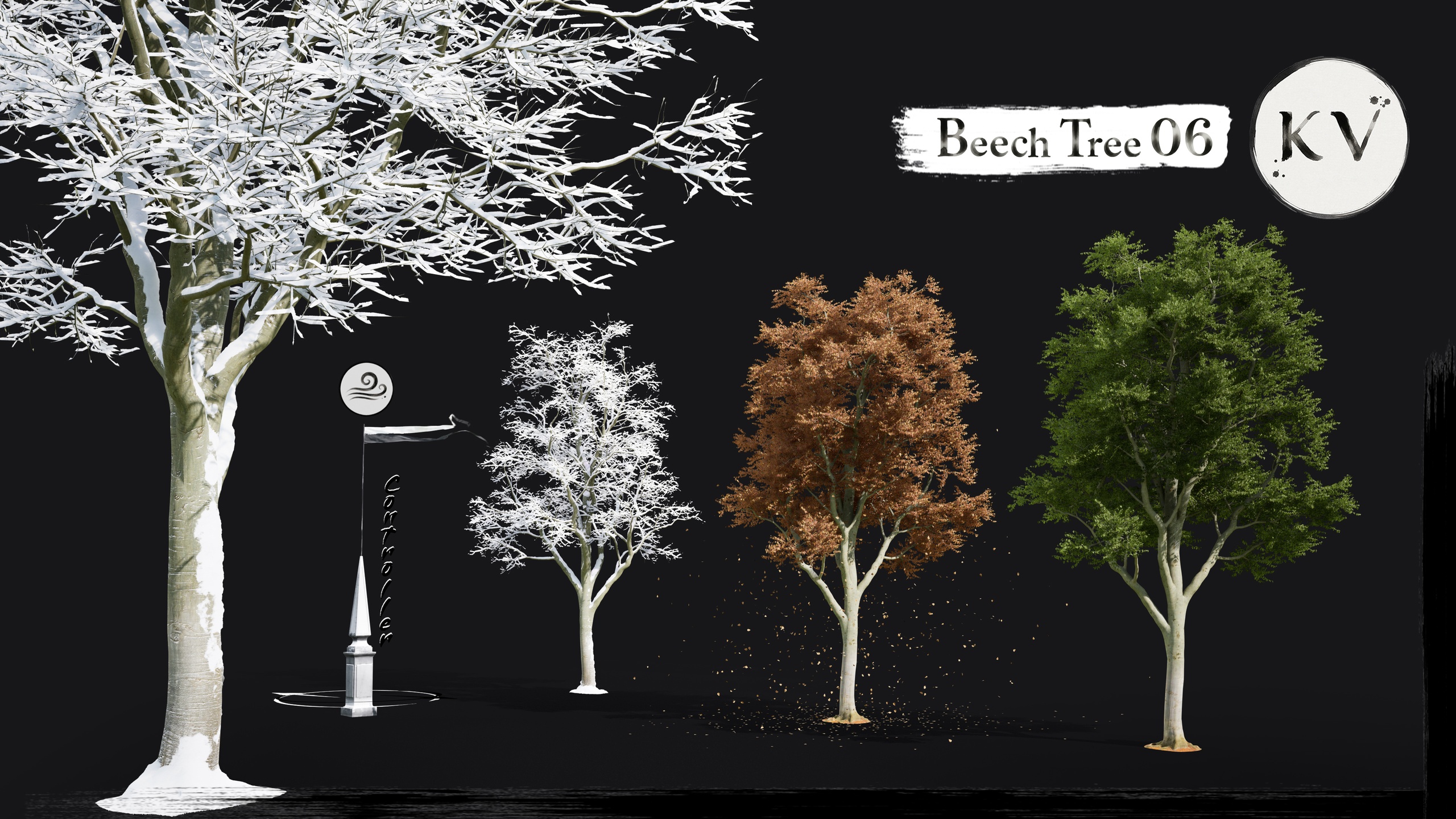 Media 1 for listing KV 🌳 Beech Tree 06 — Cinematic Animated Tree |Nanite | Wind | Seasons|