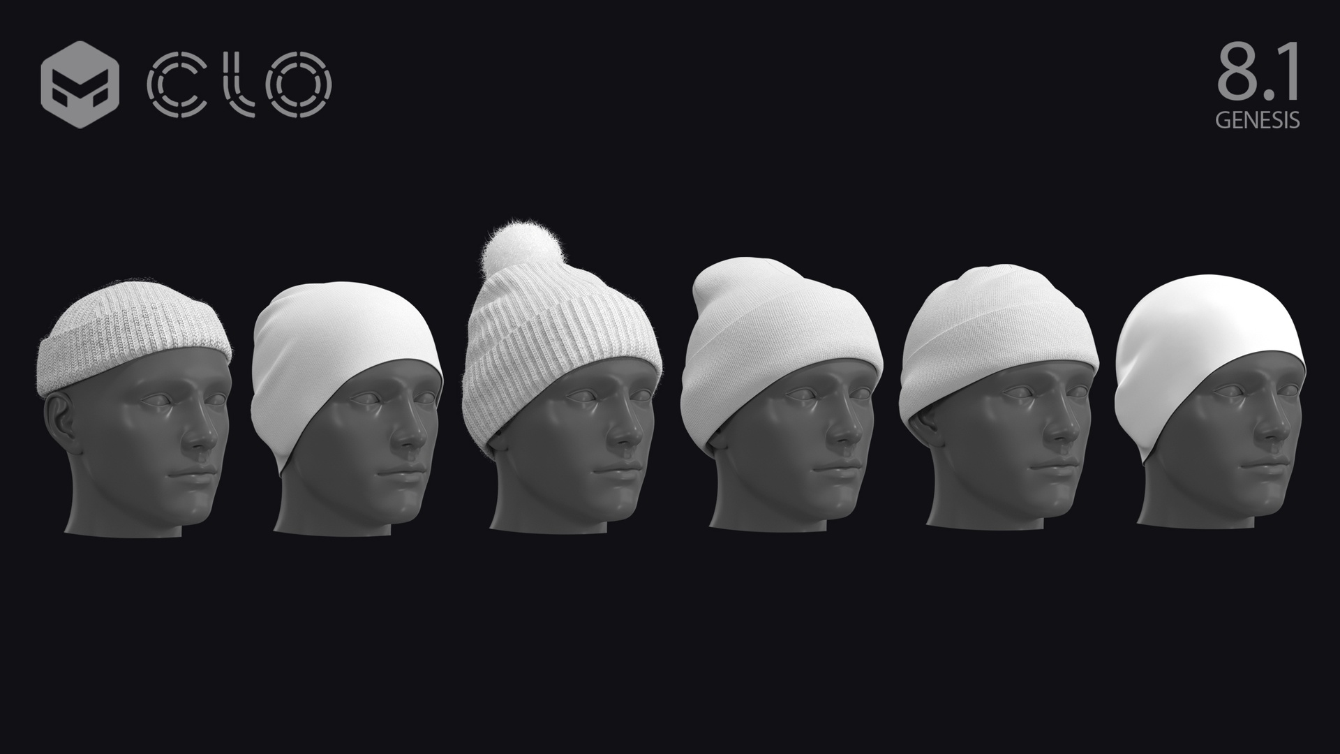 Media 1 for listing BASIC BEANIES PACK / zpac obj fbx highpoly