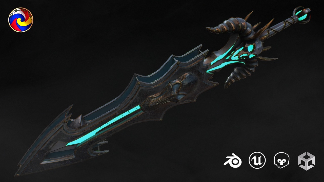 Media 1 for listing Fantasy sword 24 with scabbard