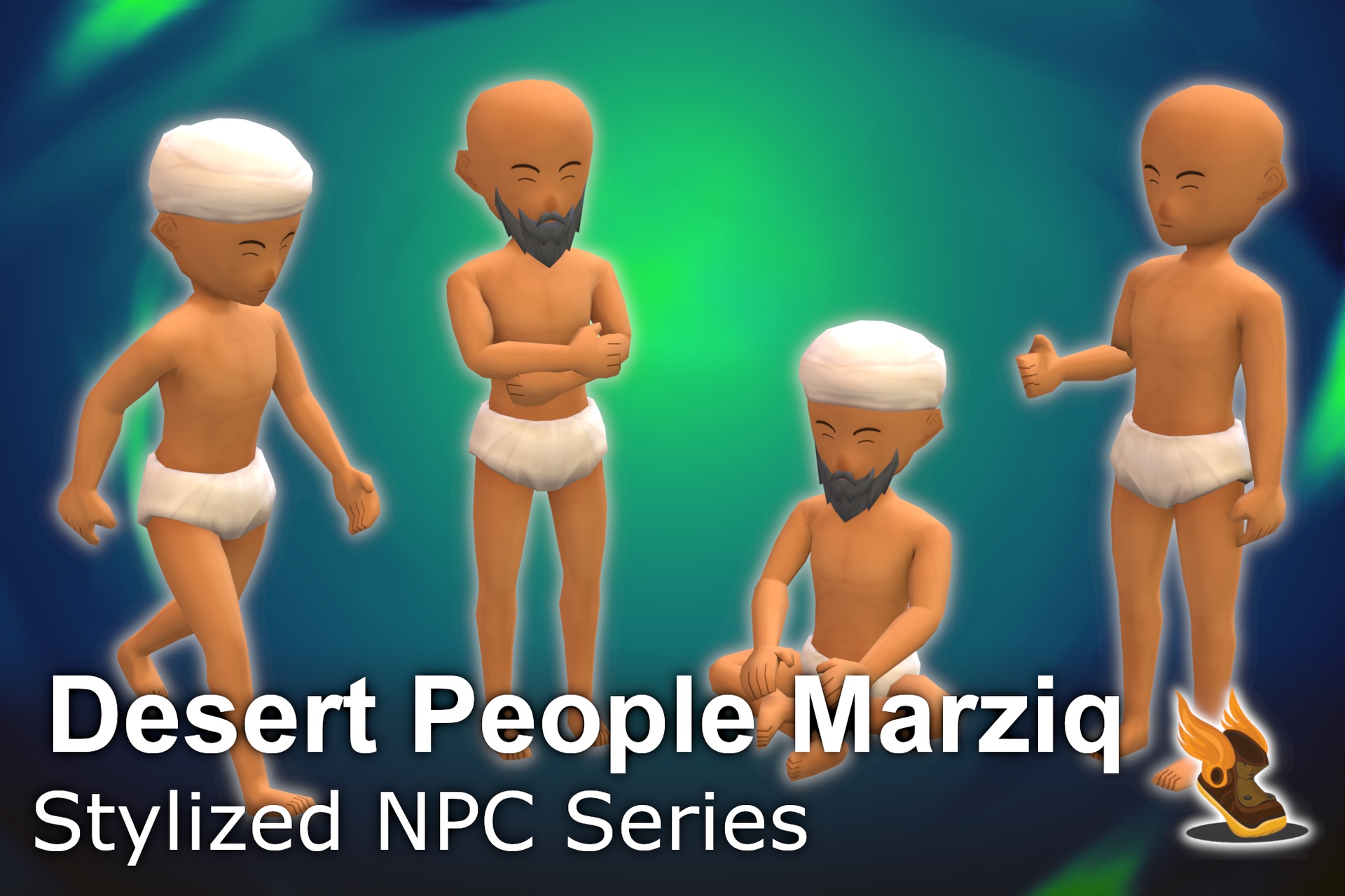 Media 1 for listing Stylized NPC - Desert People Marziq