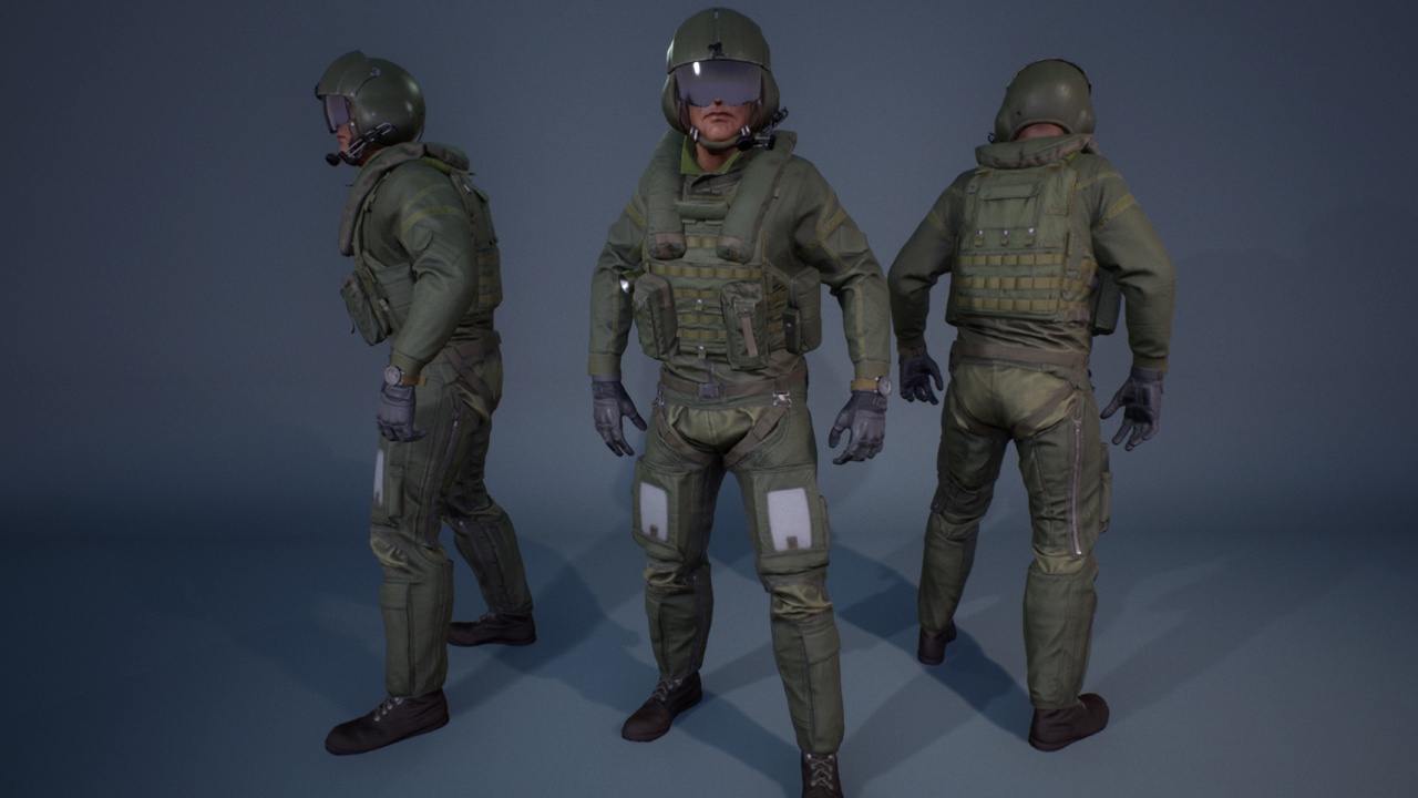 Character Factory Vol6 Pilot Military 제품 등록을 위한 미디어 1개