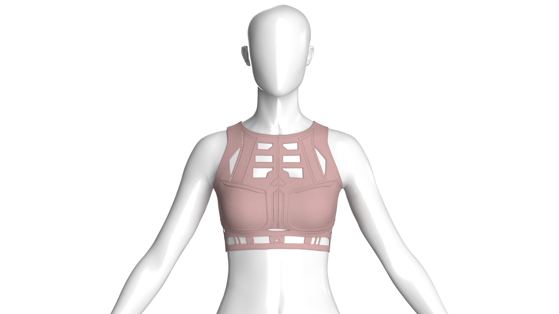 Media 1 for listing Girls Ladder - Cutout Crop Top | High Poly