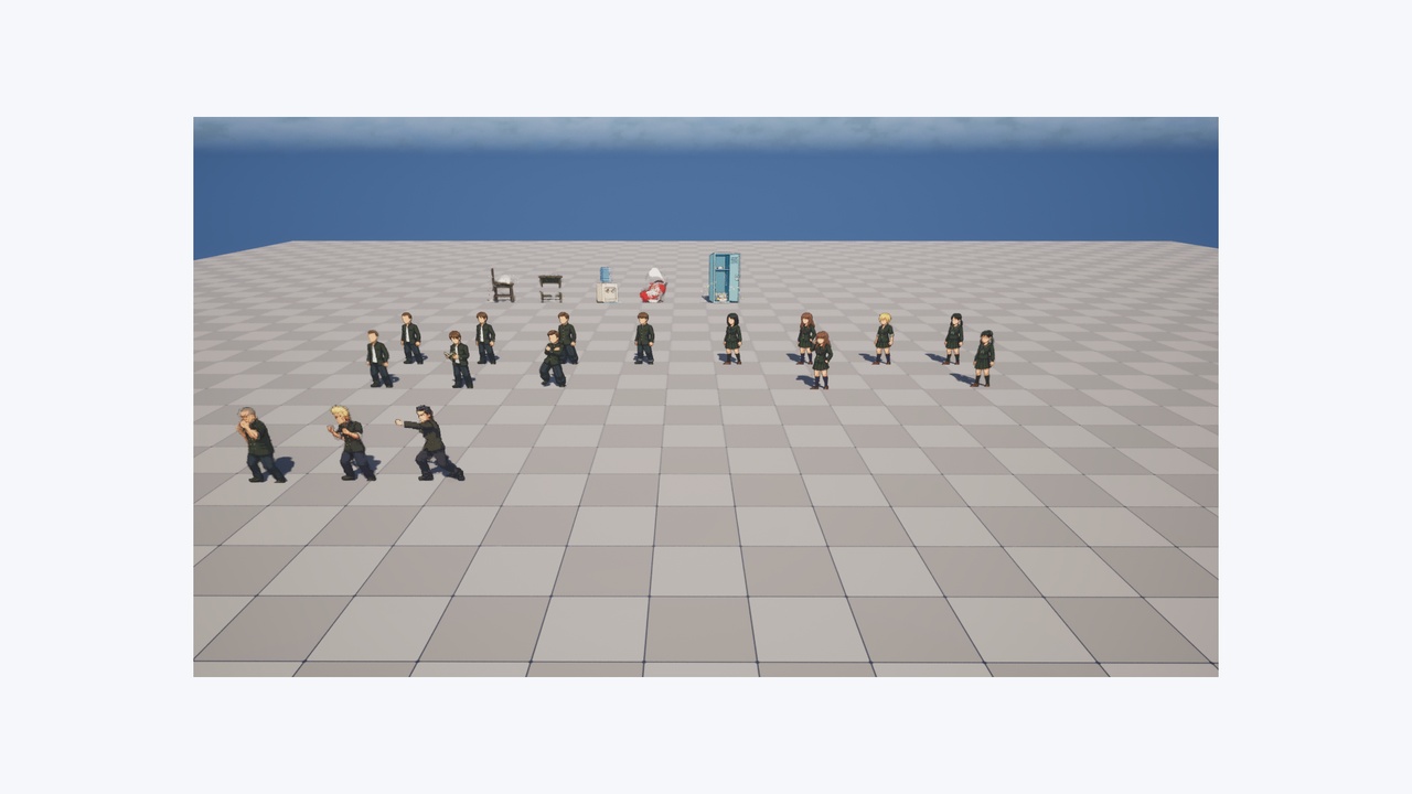 Media 1 for listing 2.5D Beat Em Up Expansion : School Pack Vol. 1