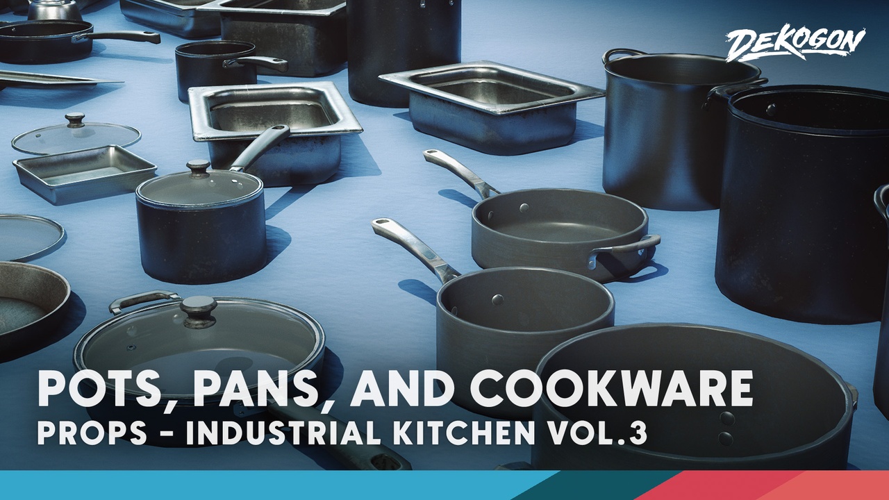 Media 1 for listing Kitchen/Restaurant Props VOL.3 - Pots, Pans, and Cookware