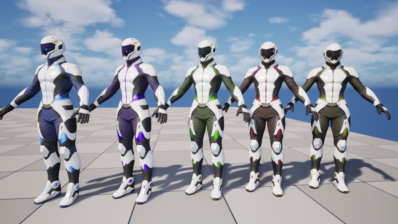 Media 1 for listing Sci-Fi Armored Character03 | UE5 Mannequin Rig | FBX