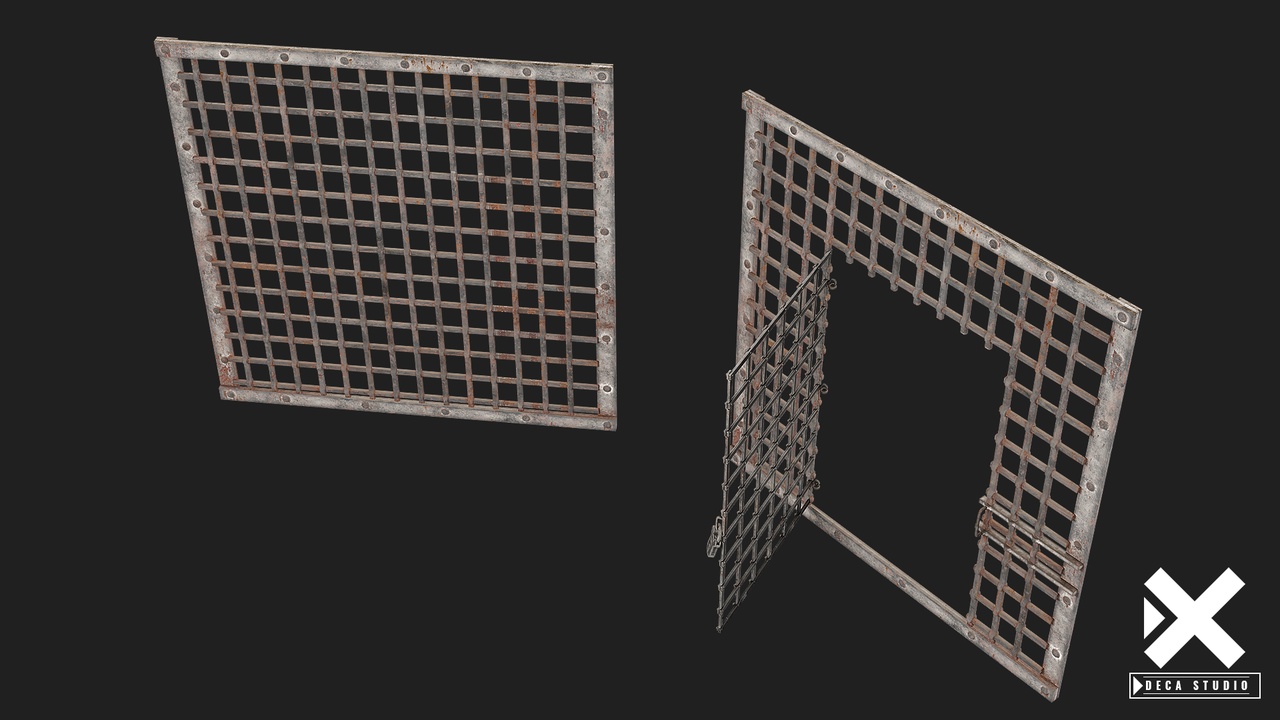 Media 1 for listing Medieval Prison Cell Gate Set