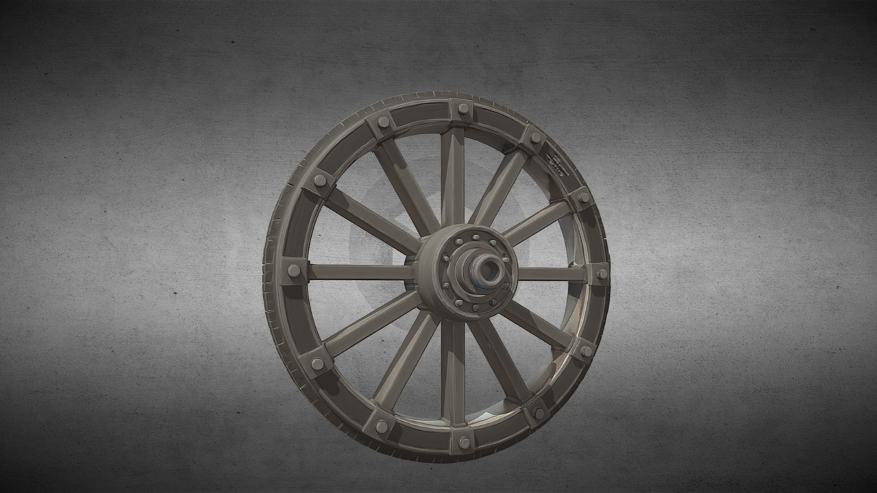 Media 1 for listing Wagon+wheel+3d+model