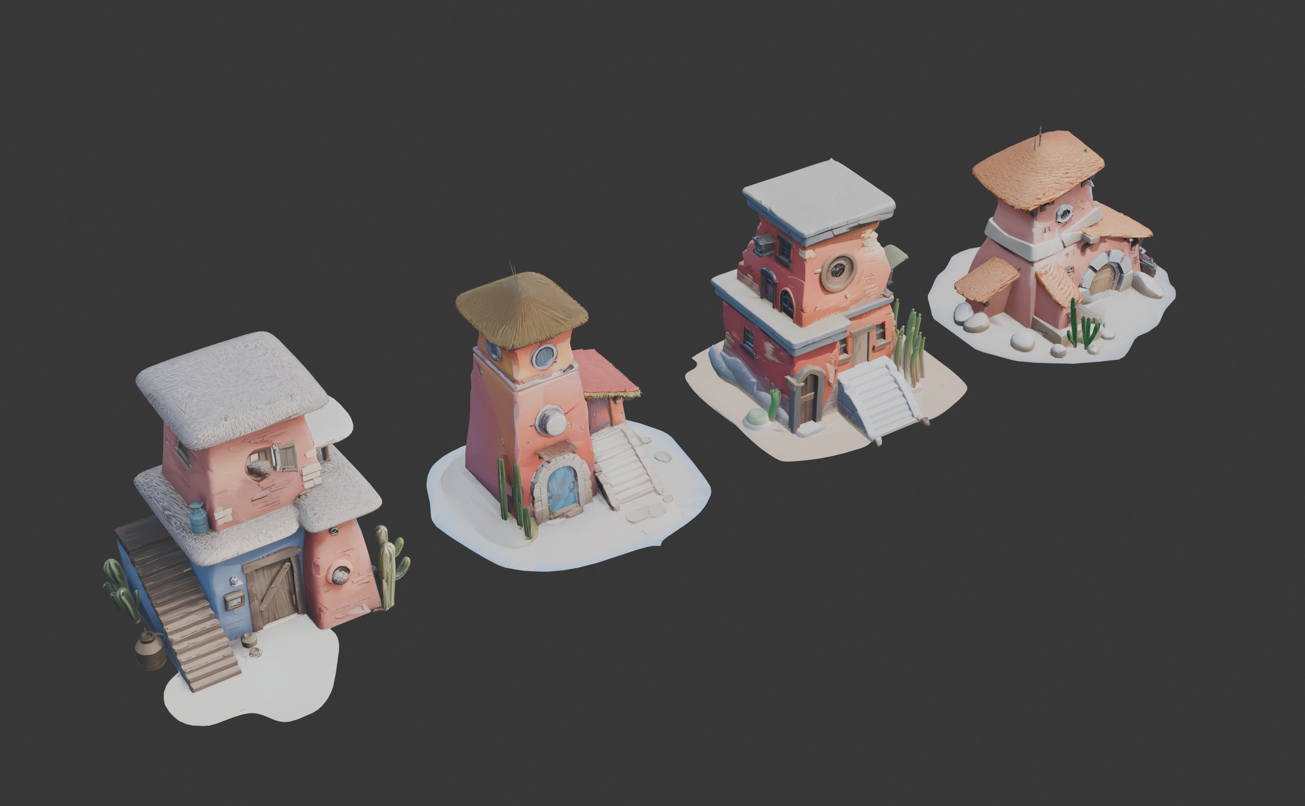Media 1 for listing Stylized Fantasy Architecture Set