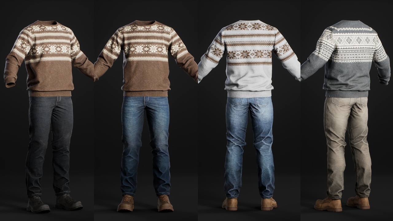 Media 1 for listing Sweater Jeans Outfit - Metahuman