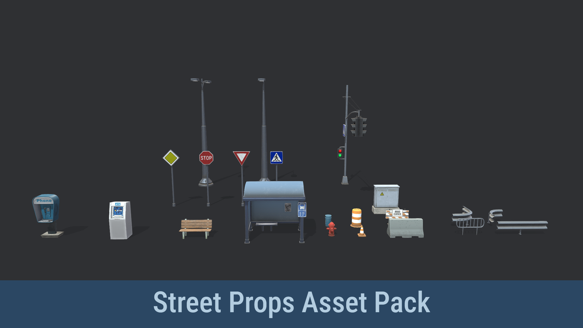 3D Street Props Asset Pack | Fab