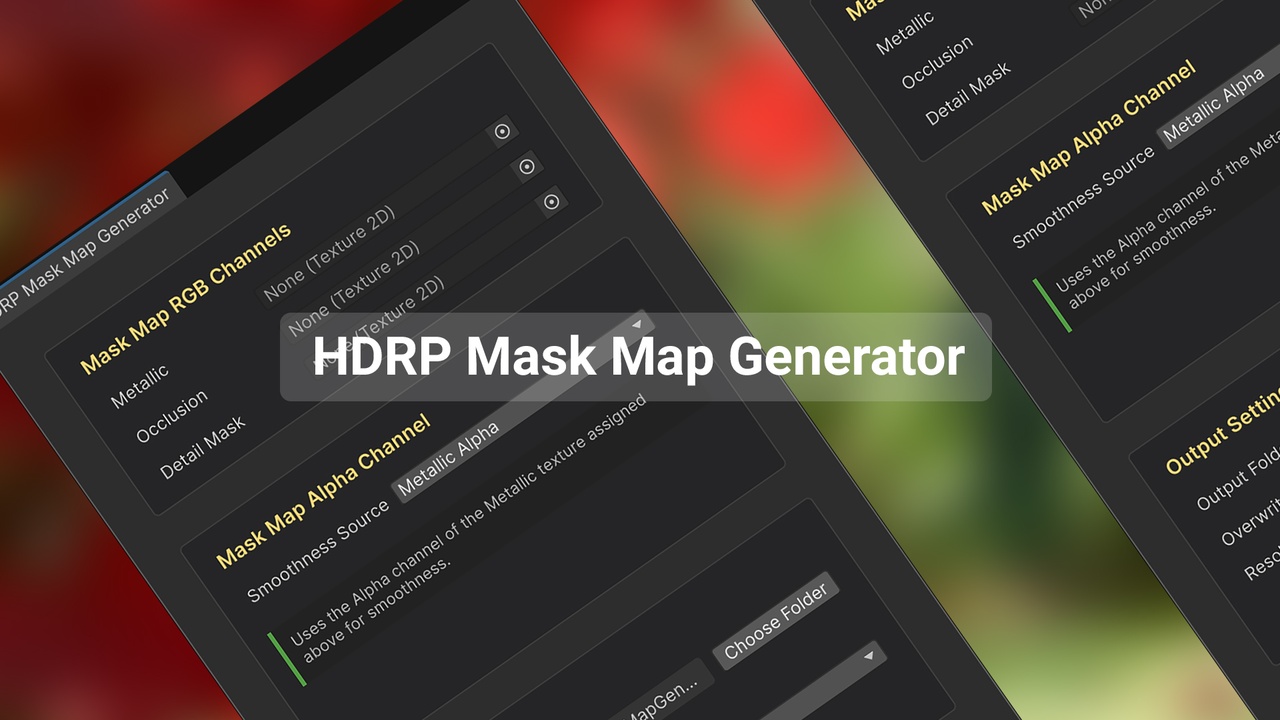 Media 1 for listing HDRP Mask Map Generator