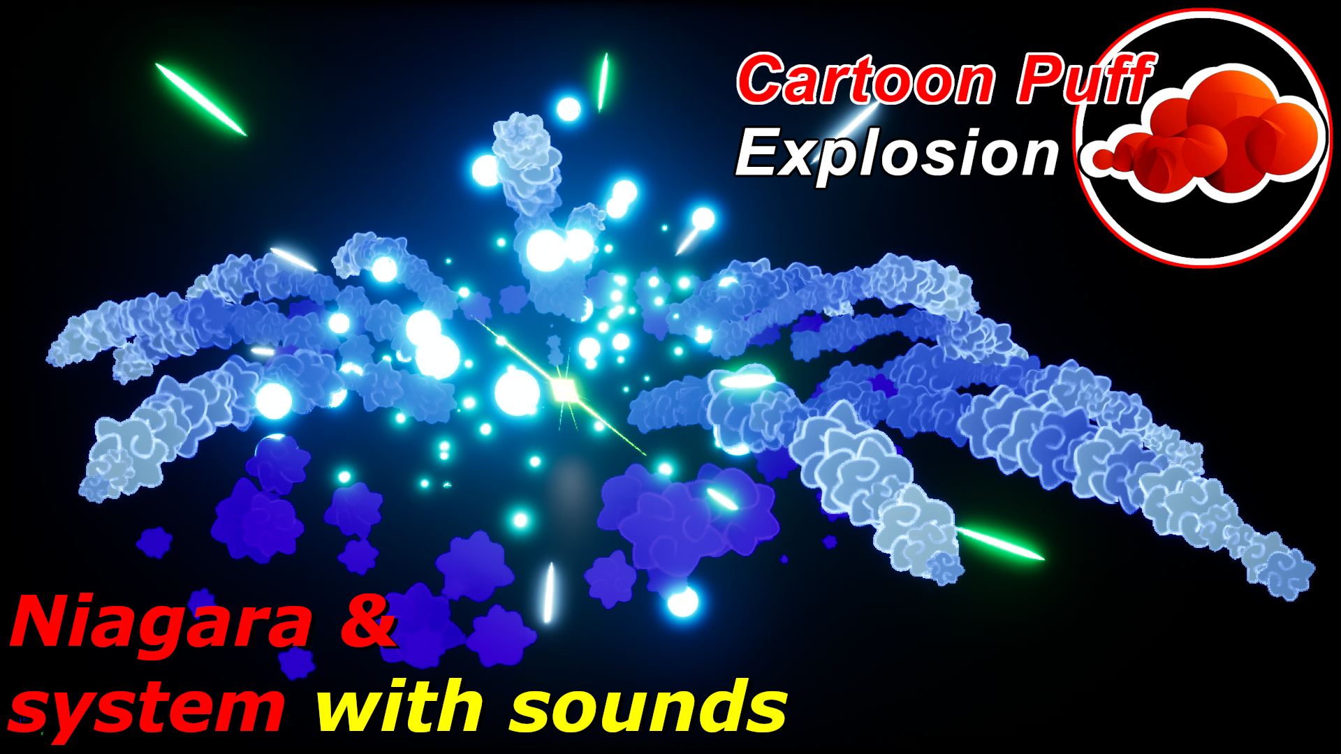 Neon Explotion Puff Cartoon Puff Explosion | Fab