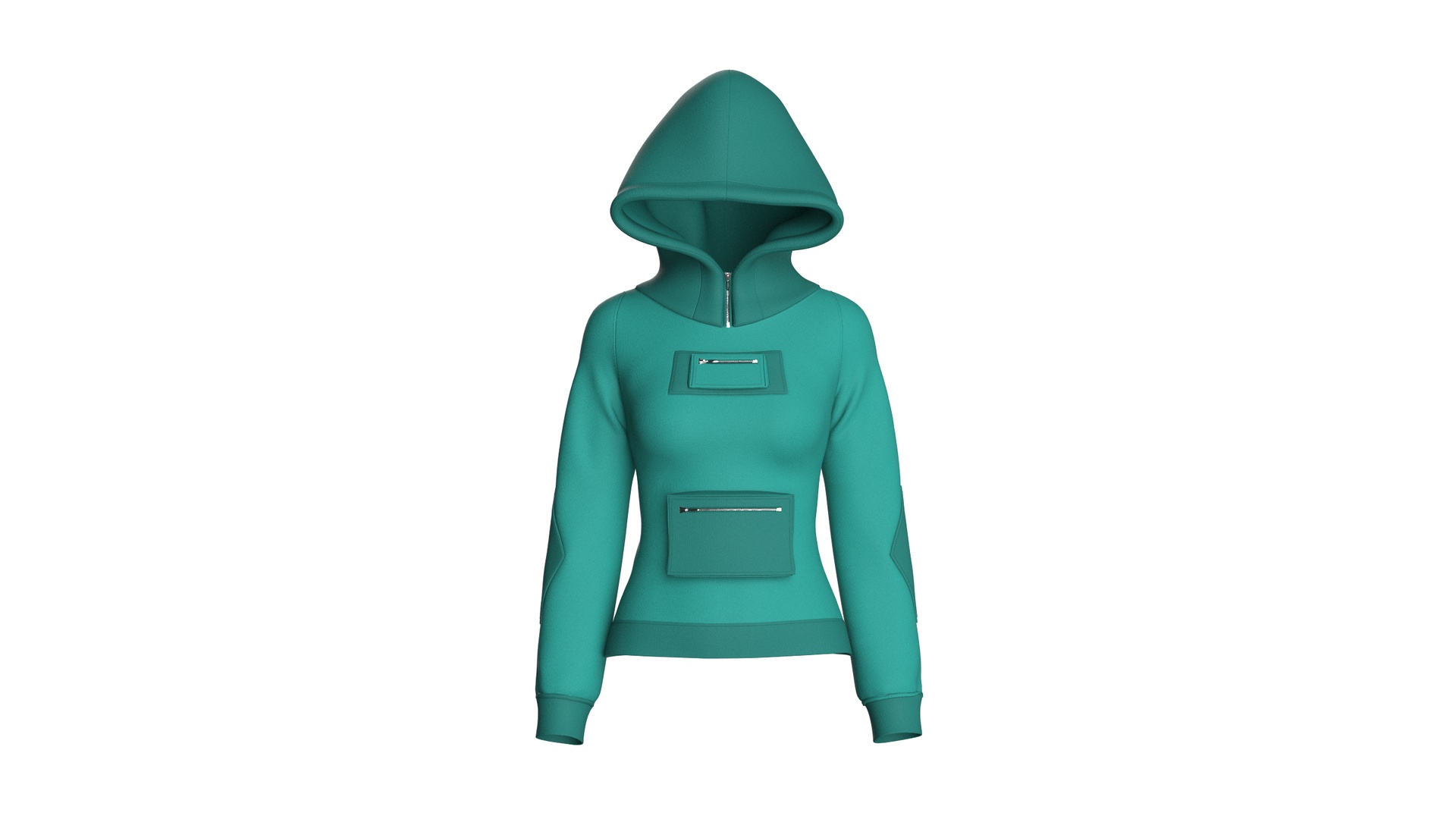 Media 1 for listing Girls Hooded Sweatshirt With Dual Zipper Pockets | High Poly