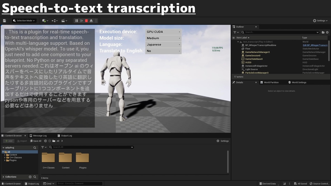 Media 1 for listing Whisper-based Real-time Speech Recognition