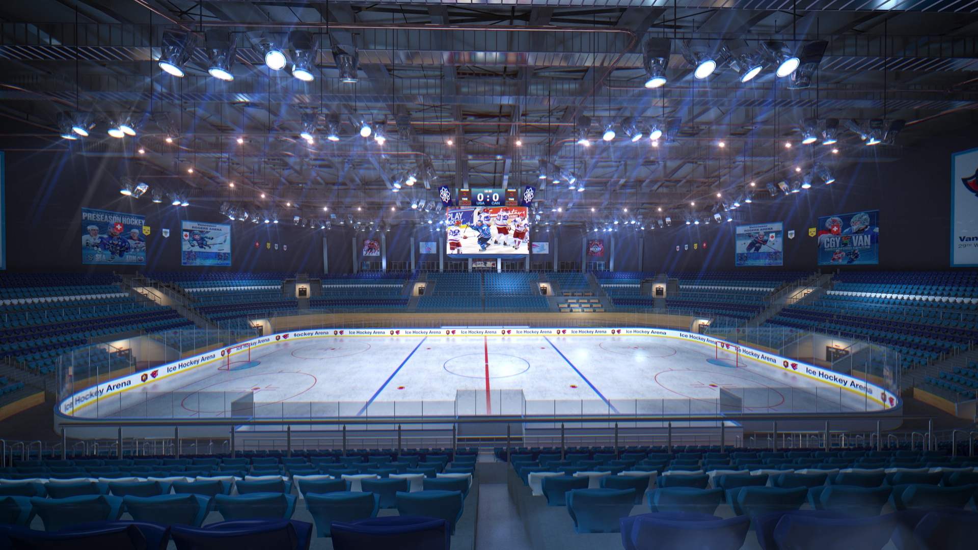 Media 1 for listing Ice Hockey Sport Arena Stadium Interior - Modular 3d Level