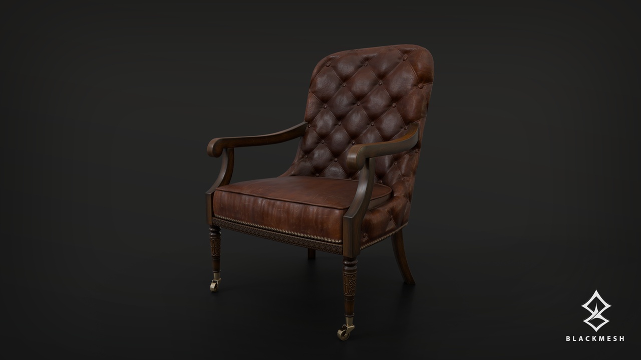 Media 1 for listing Vintage Chesterfield Armchair