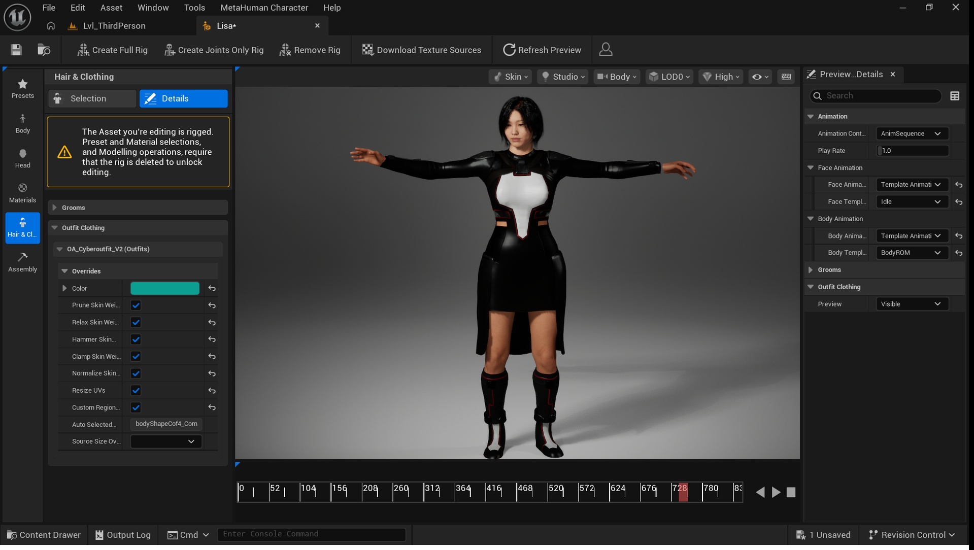 Media 1 for listing Metahuman Female Cyber Outfit V2