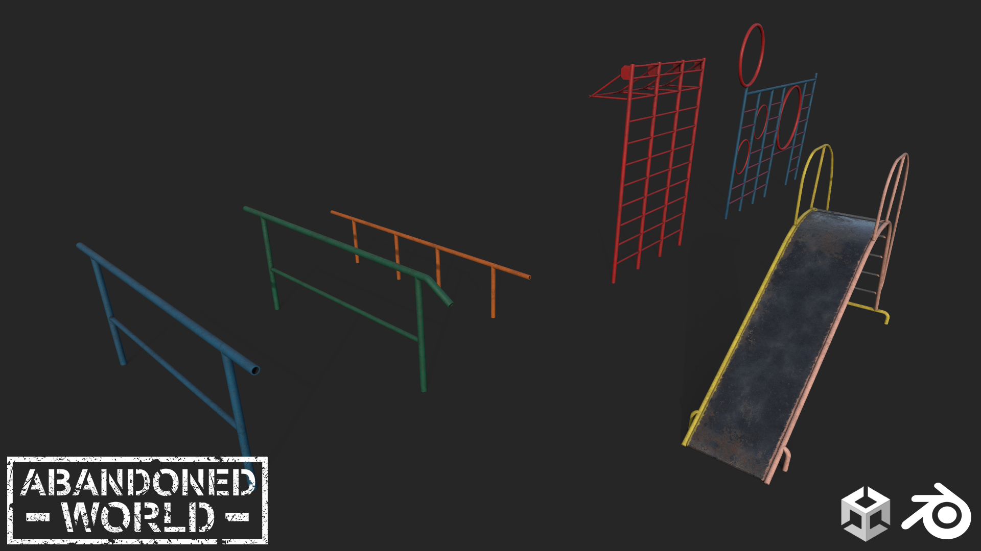 Old Playground Props Set vol.4 | Fab