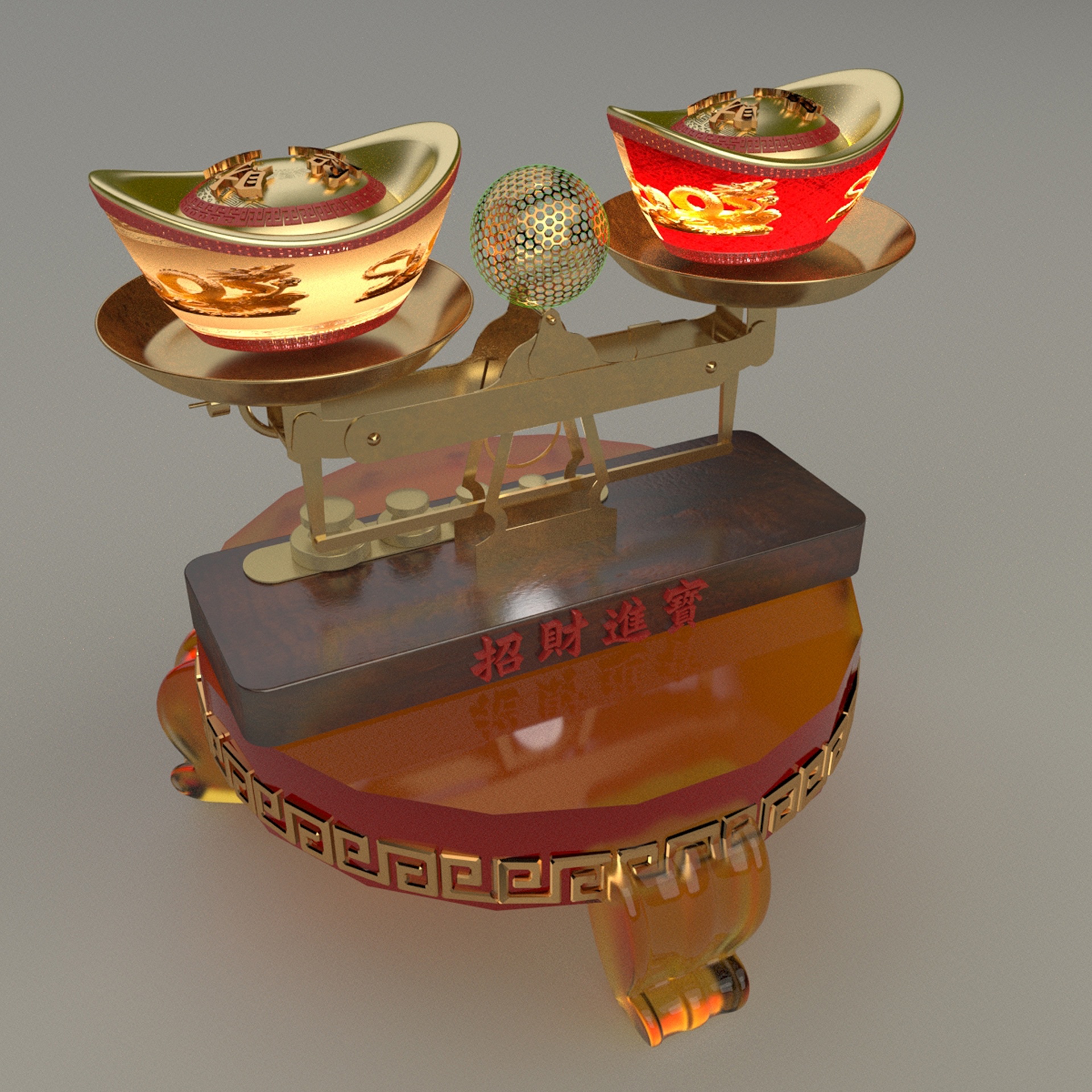 Media 1 for listing Chinese Gold Ingot Figure 3D Model