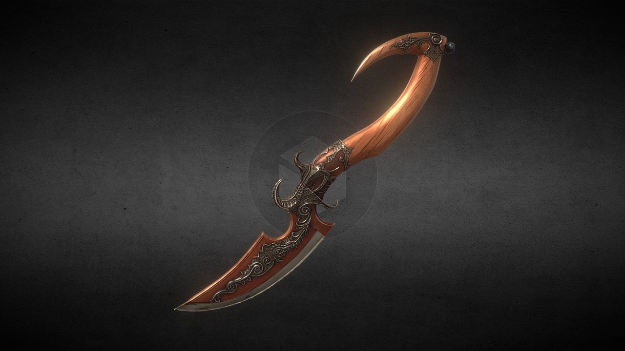 Media 1 for listing Ornate+dagger+3d+model