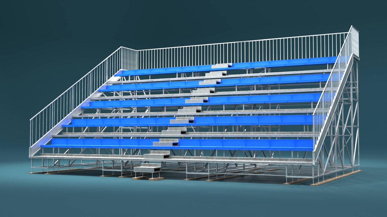 Media 1 for listing Spectator Stand / Grandstand – Steel Bleachers (1k & 4k PBR)