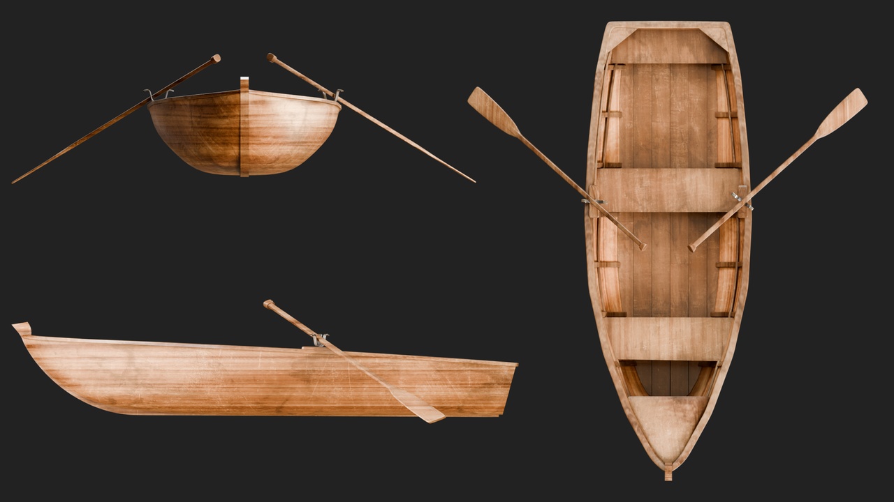Media 1 for listing Wooden Boat Light Wood