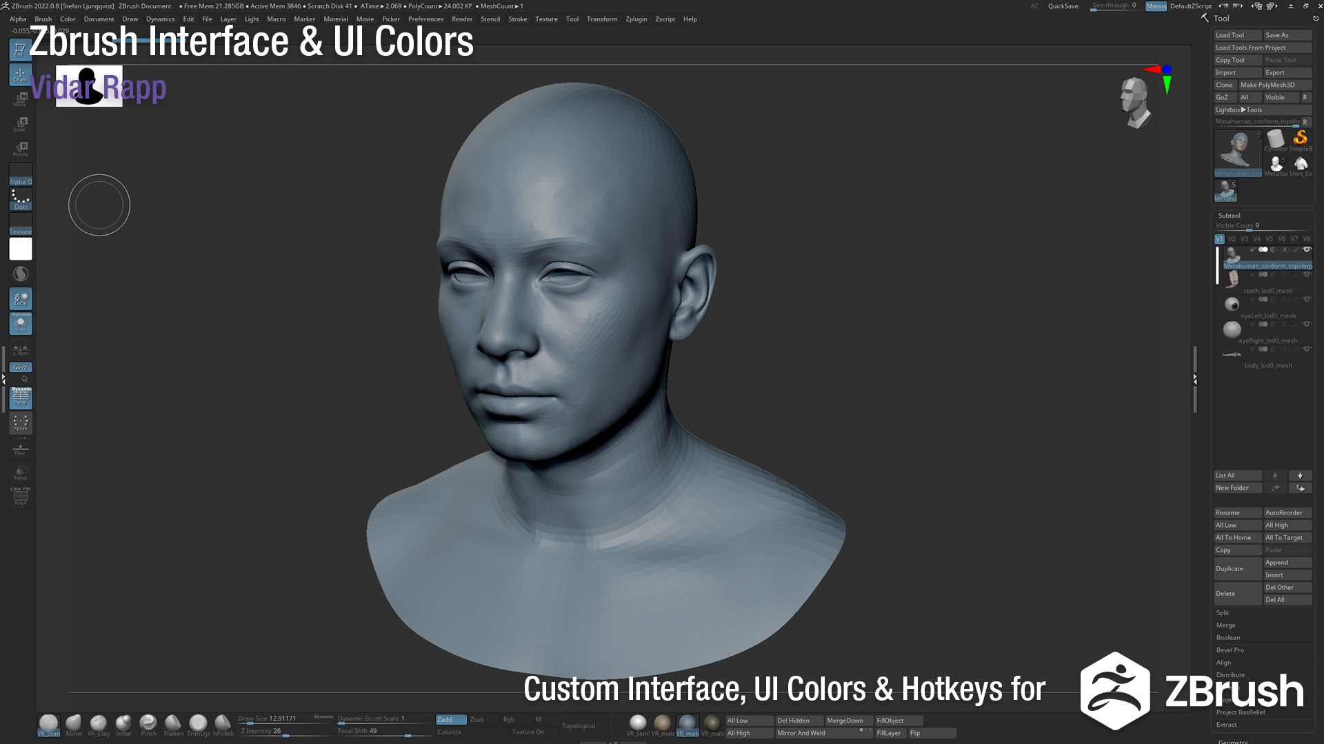 Zbrush Custom Interface, UI Colors and Hotkeys | Fab