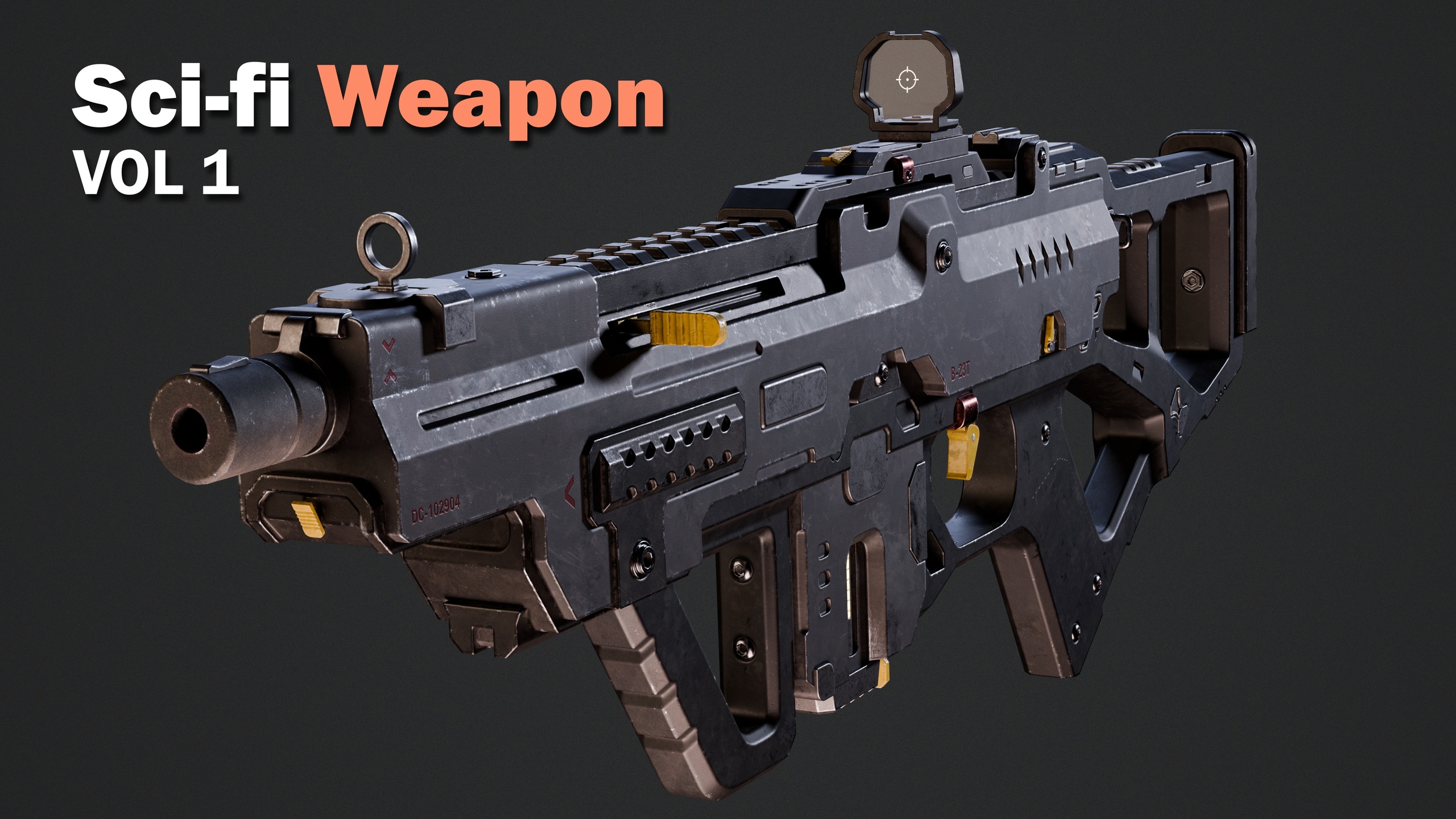 Media 1 for listing Sci-fi Weapon - Game Ready Rifle