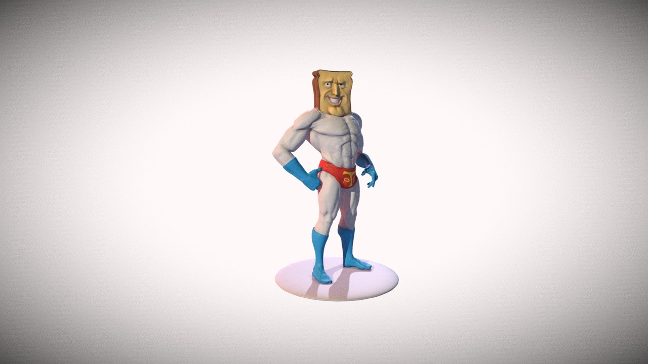 Media 1 for listing Powder Toast Man Sculpt - Ren & Stimpy Fan art