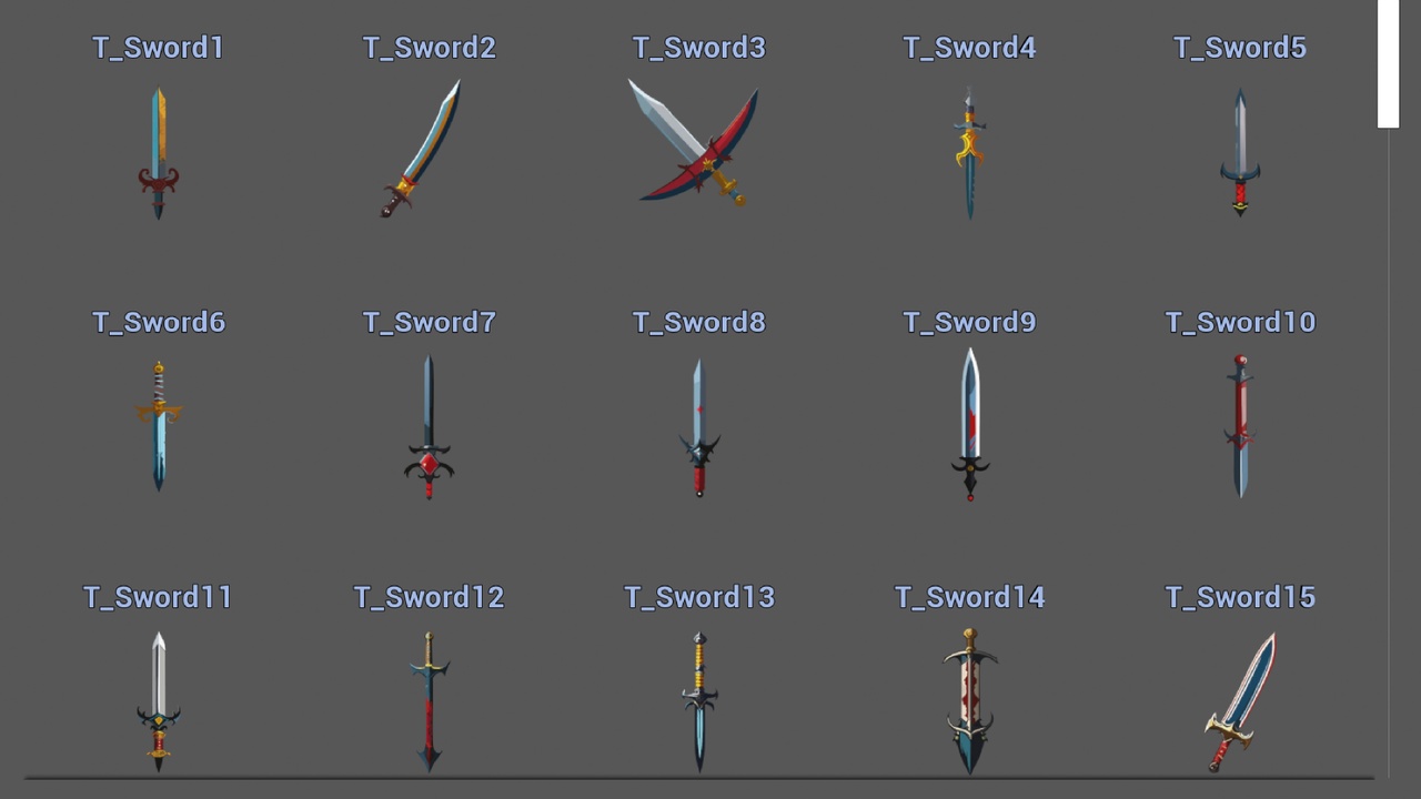 Media 1 for listing Fantasy Swords Daggers And Blades Icon Texture Pack