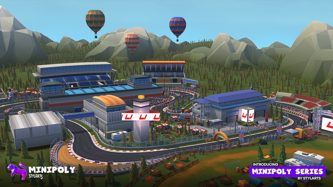 Media 1 for listing Minipoly Series - Race Track ( Stylized Lowpoly Environment )-Unity
