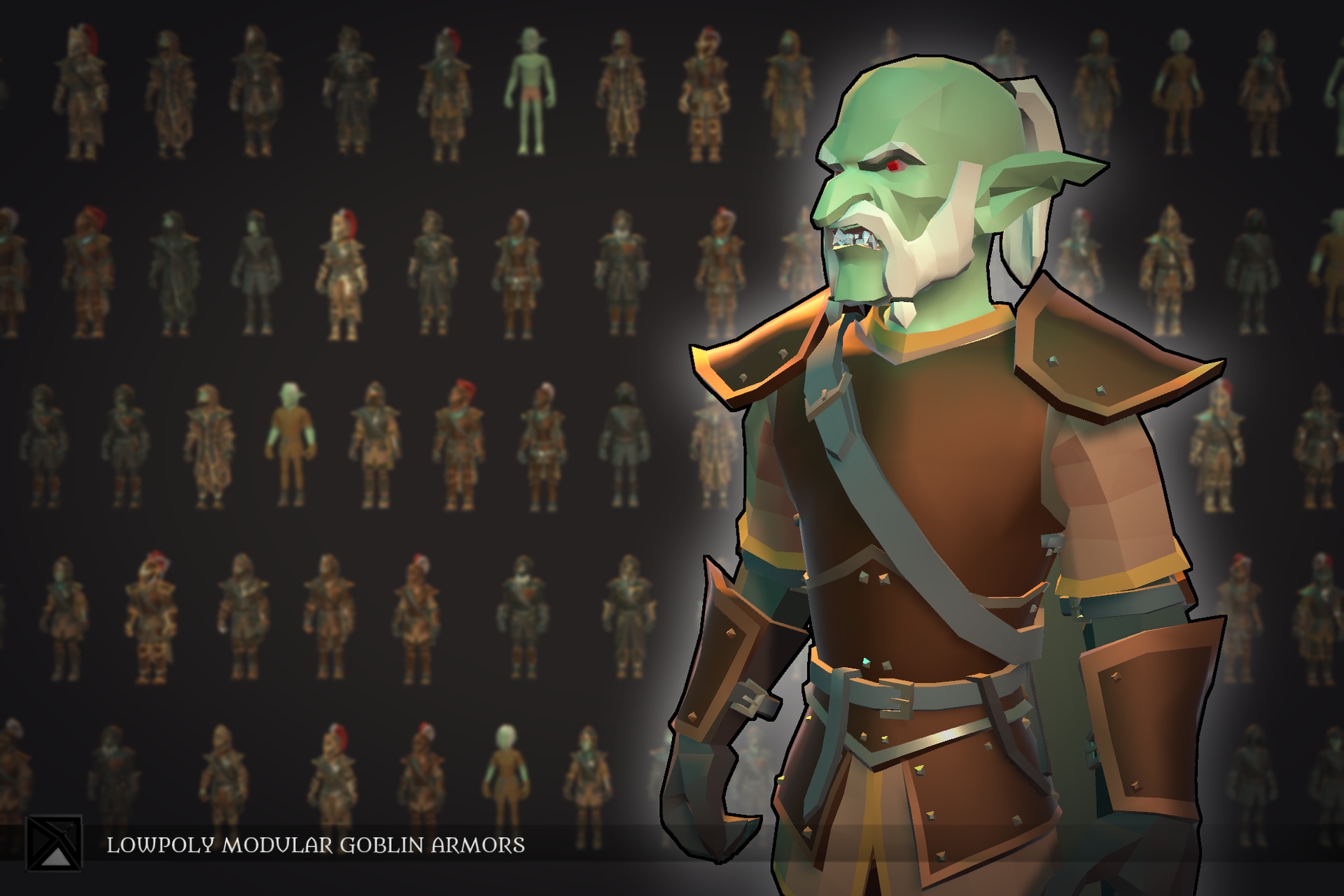 Media 1 for listing Lowpoly Goblin Modular Armors - MEDIEVAL FANTASY SERIES