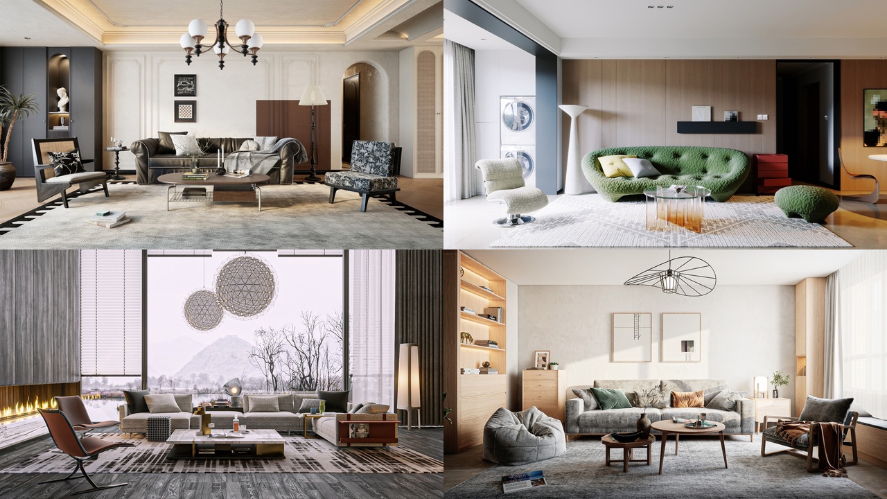 Media 1 for listing Living Room Collection 08 - 4 Scenes