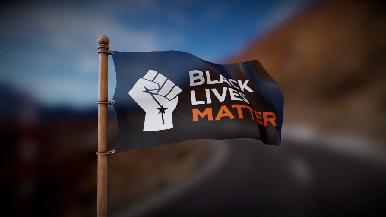 Media 1 for listing Black Lives Matter Flag - Wind animated loop