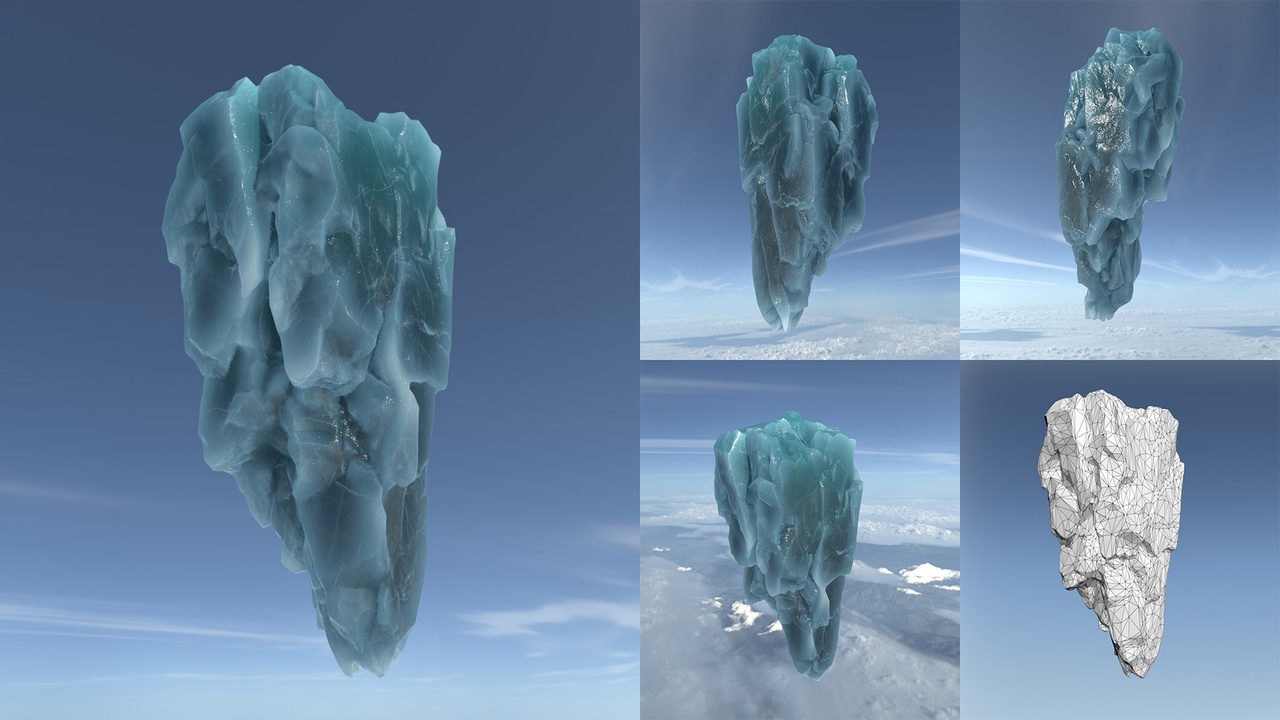 Media 1 for listing Low poly Floating Frozen Iceberg 211207