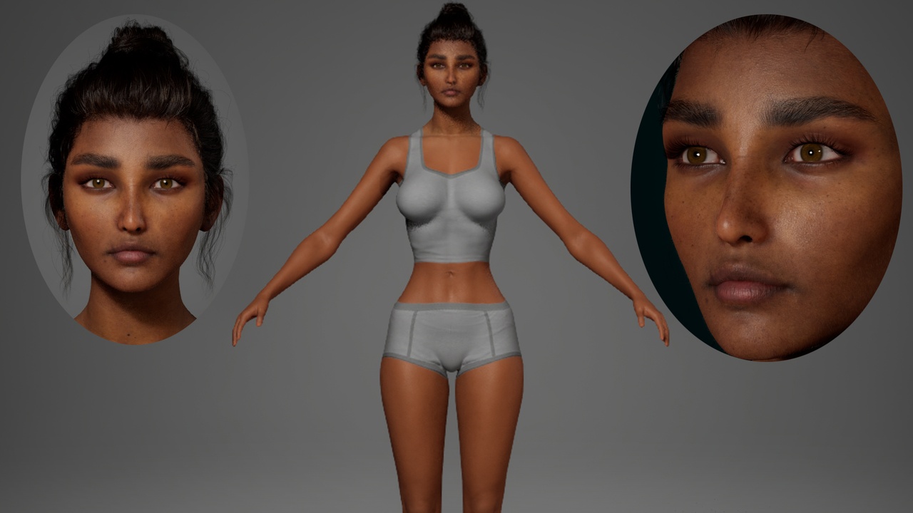 Media 1 for listing Editable MetaHuman Beauty - Padukone.With hair, no clothing included.
