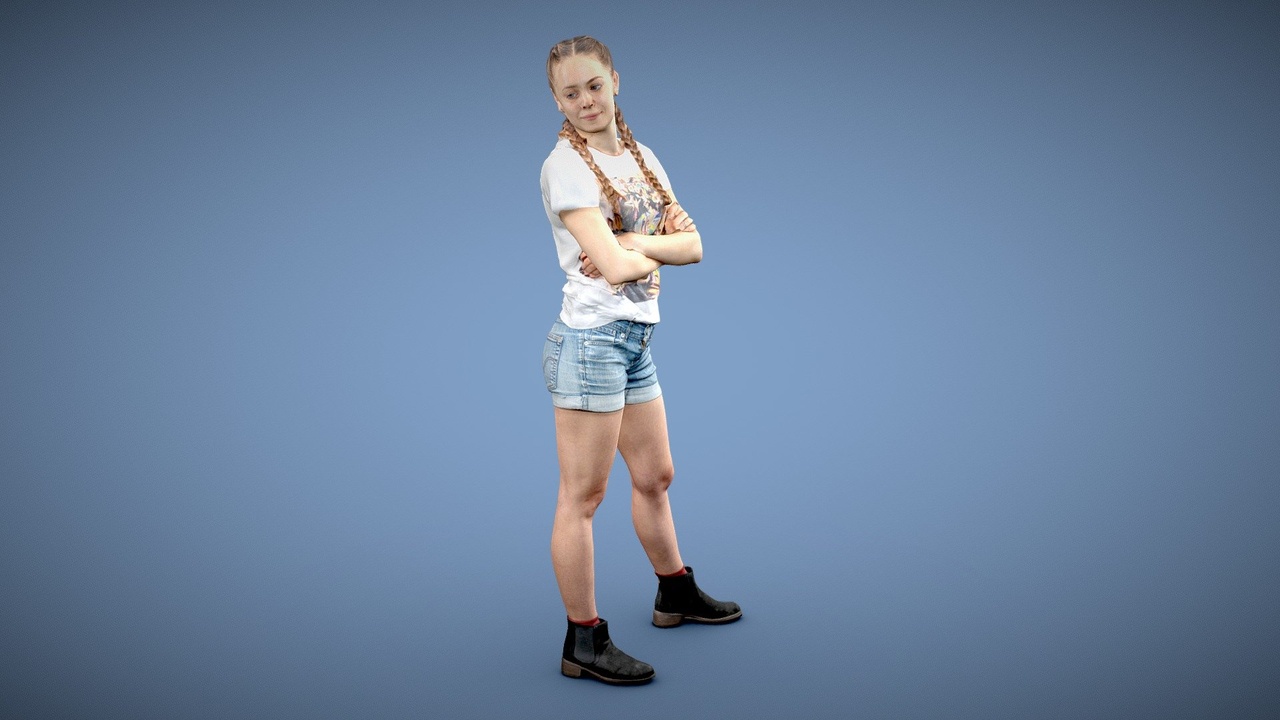 Media 1 for listing Woman standing with crossed arms looking away - 3D photo scan