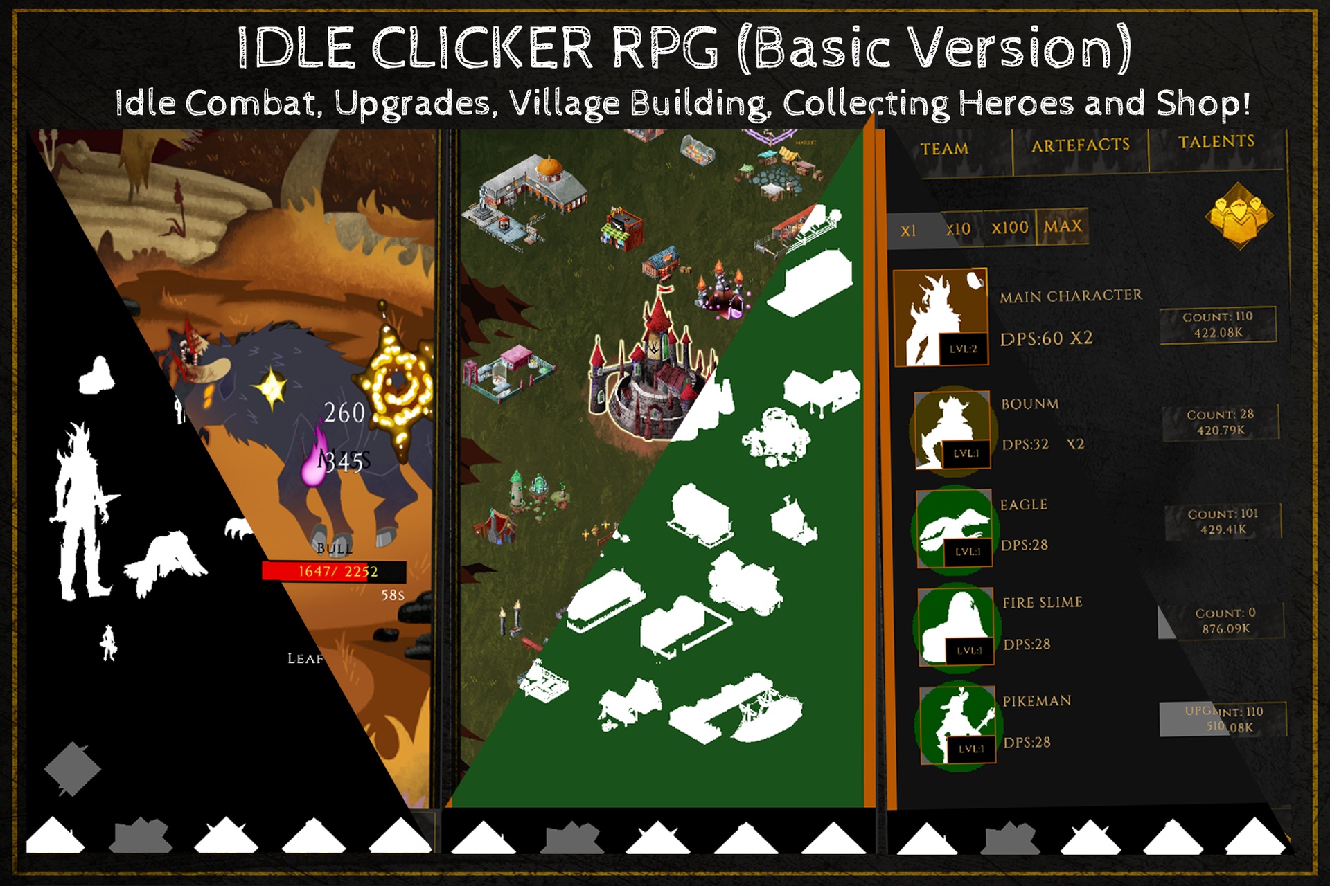 Media 1 for listing IDLE RPG CLICKER (Basic Version)