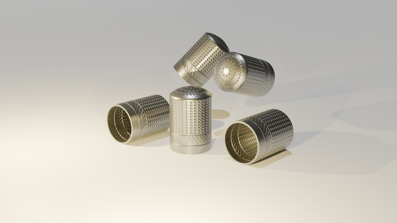 Media 1 for listing Low Poly Thimble – Stylized Sewing Game Ready Prop