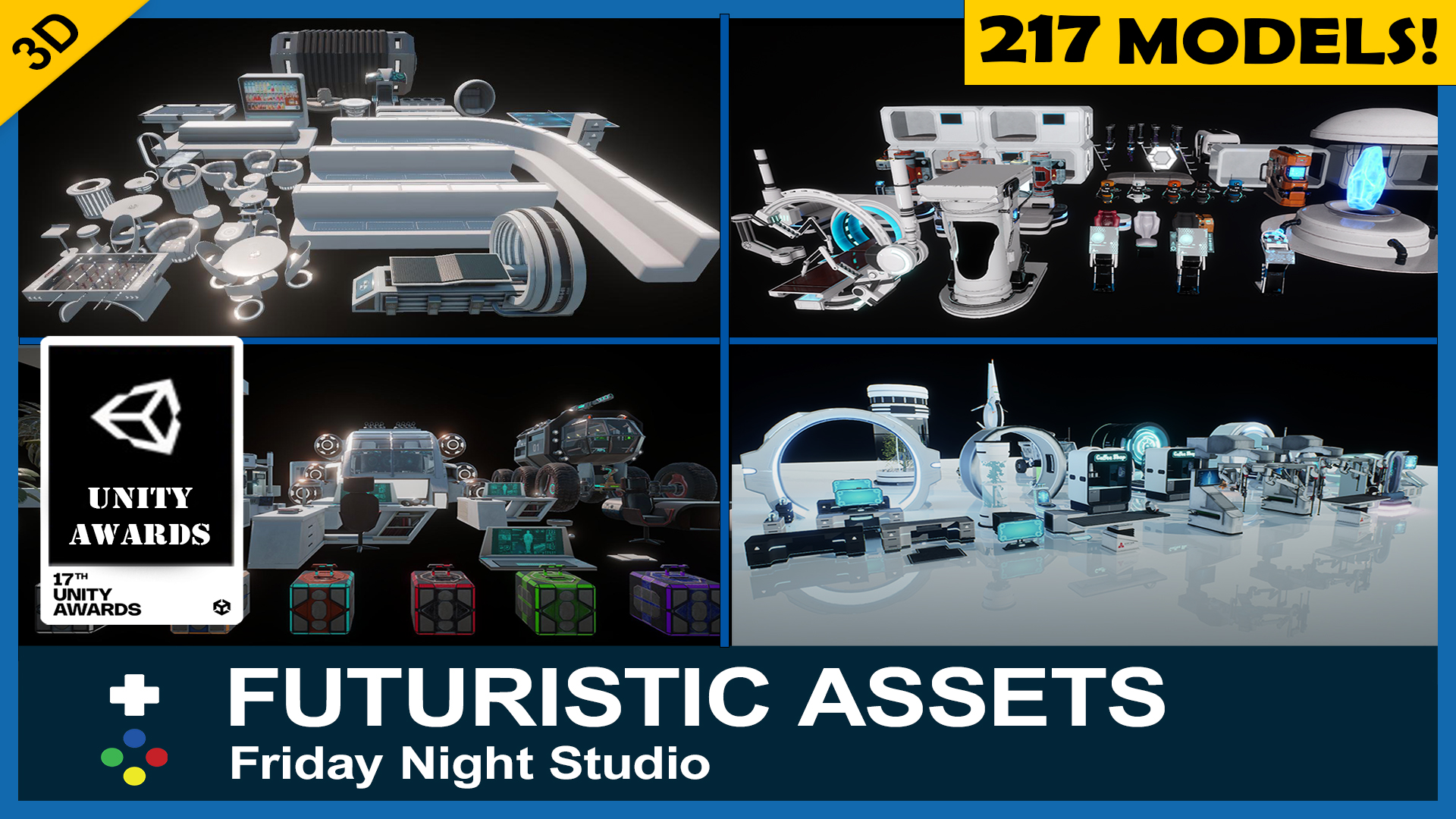 Ultimate Futuristic Props Bundle – Complete Collection (Vol.1–4) | Fab