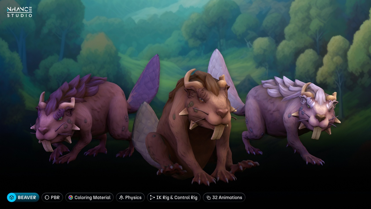 Media 1 for listing Stylized Beaver Animal