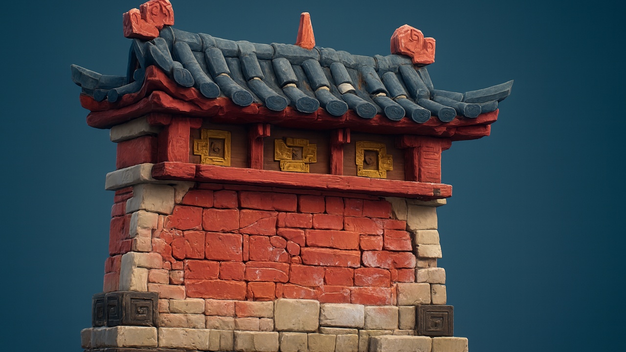 Media 1 for listing Stylized Medieval Walls Set 1