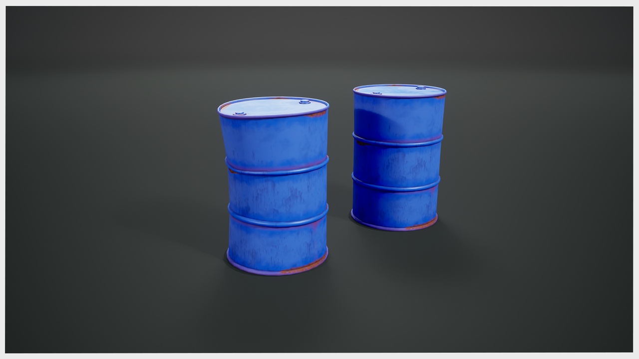 Media 1 for listing Stylized Realism Metal Barrel