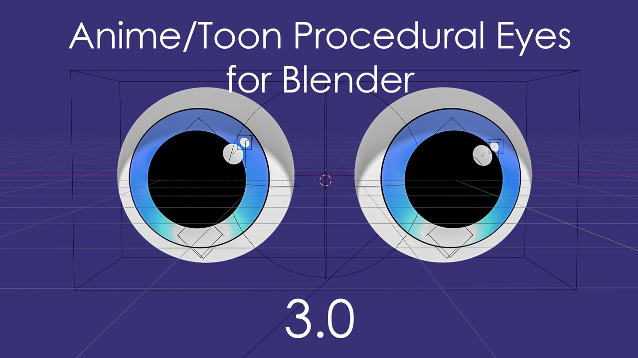 Media 1 for listing Anime Toon Procedural Eye for Blender