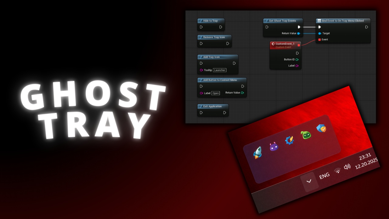 Media 1 for listing Ghost Tray | Minimize to System Tray