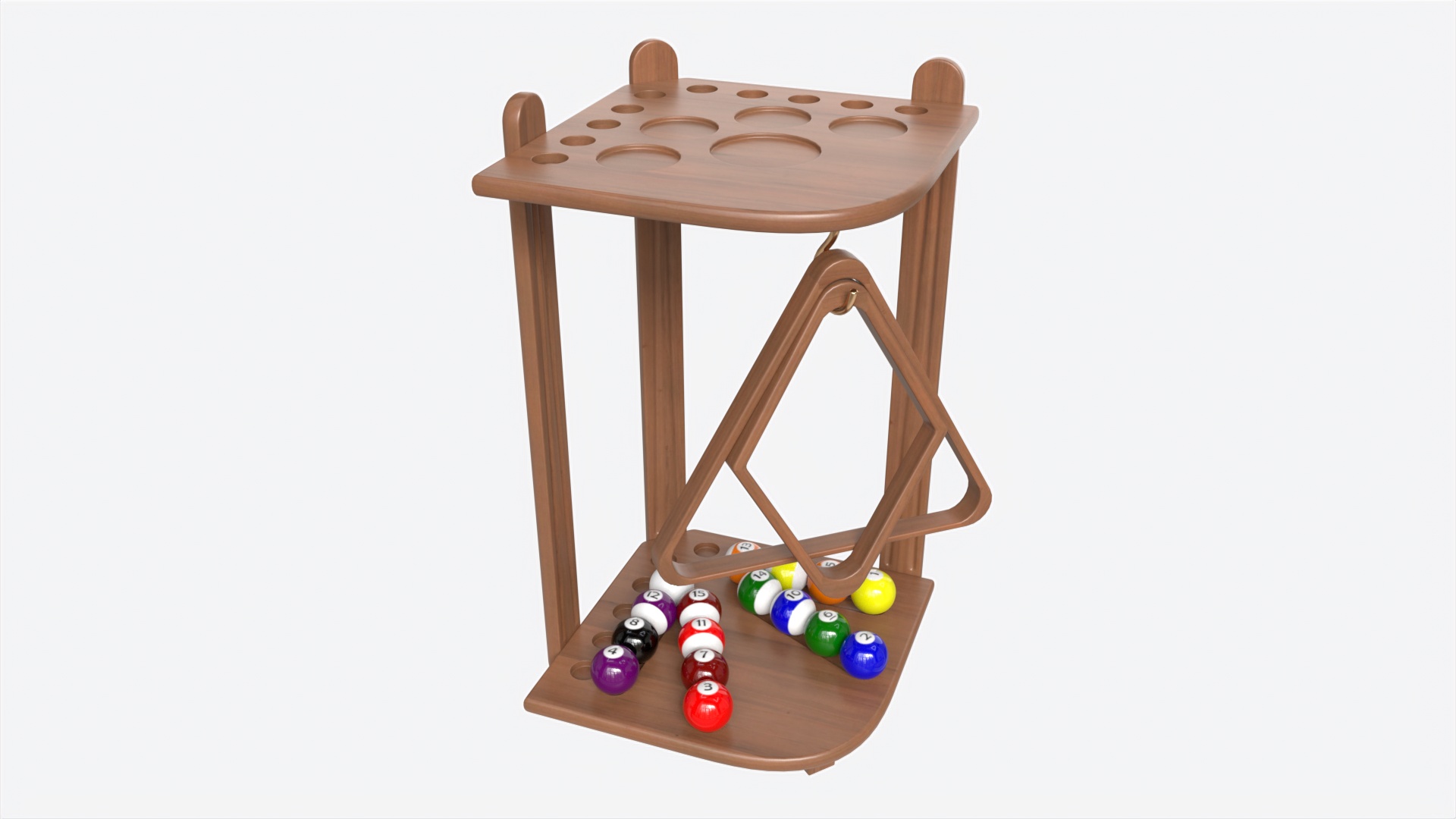 Billiard 10 Cue Corner Floor Rack Light | Fab
