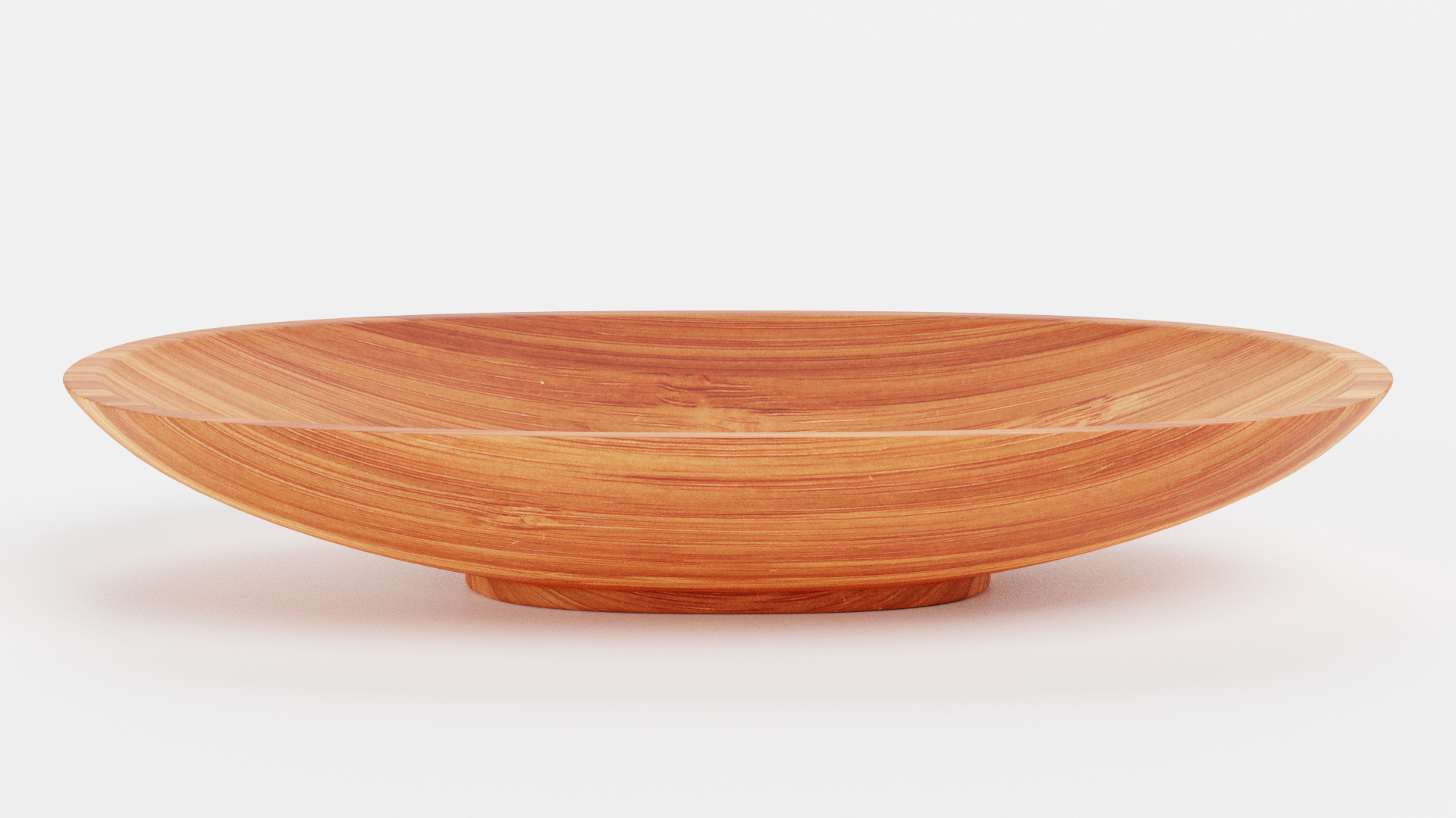 Compactable Objects Bamboo Bowl V1 - Modern Low Oval Decorative Tableware | Fab