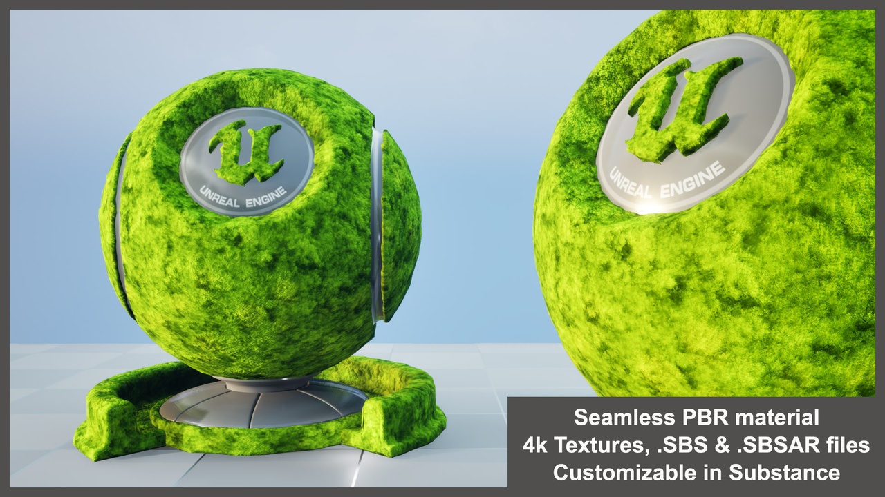 Media 1 for listing Moss Material and textures SBS & SBSAR